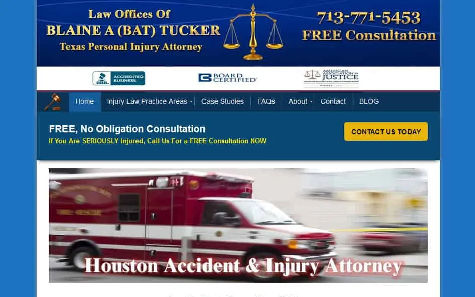 Website we built for a personal injury law firm