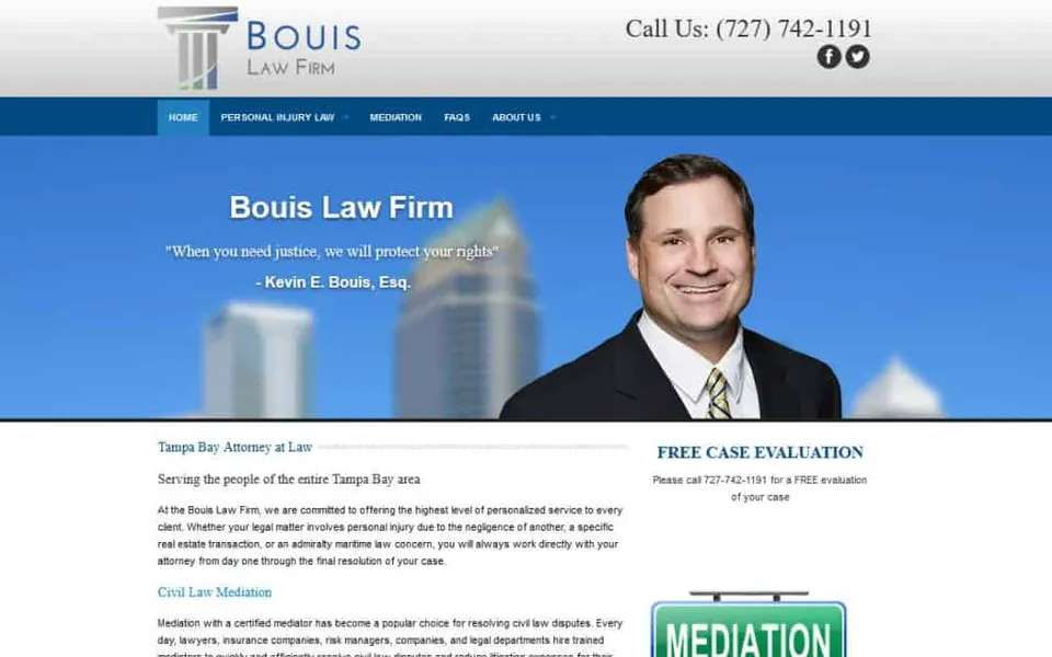 Website we built for a personal injury and mediation law firm
